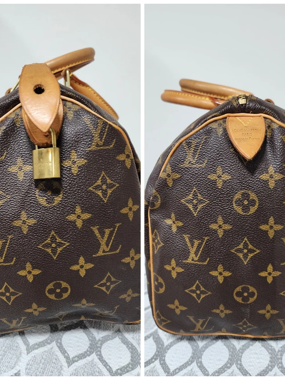 LOUIS VUITTON Monogram Speedy 30 Brown/Beige